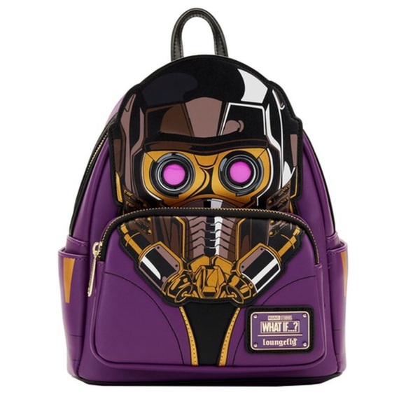 Loungefly What If...Star-Lord T’challa Light Up Mini Backpack and Wallet Set - Picture 3 of 13